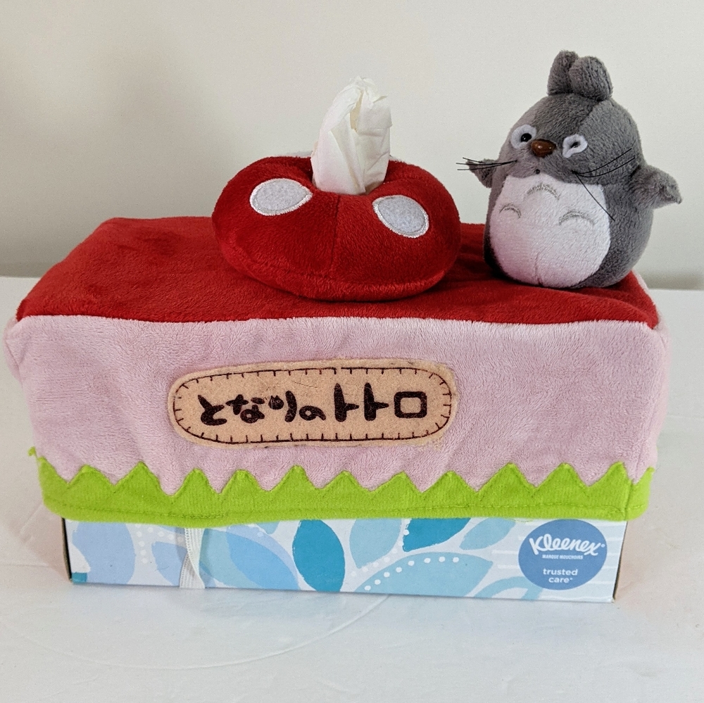 Totoro Plush Face Tissue Box Cover Japanese  Studio Ghibli
